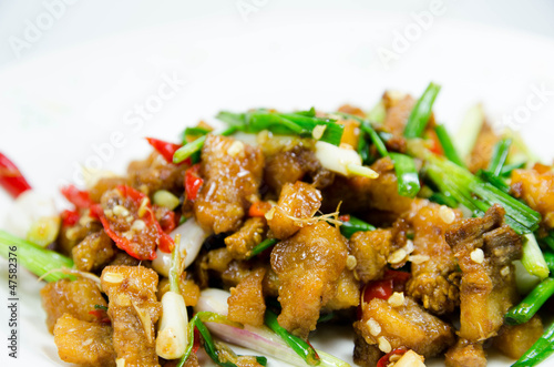 spicy fried pork with chili