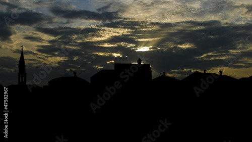 Montenegro Budva Petrovac sunset clouds photo