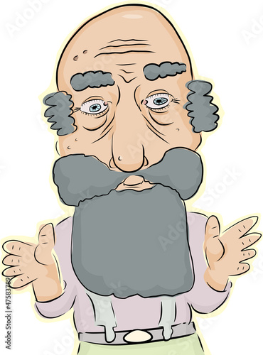 Bearded Man Gesturing