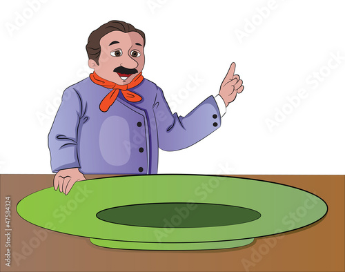 Man with Giant Mexican Hat, illustration