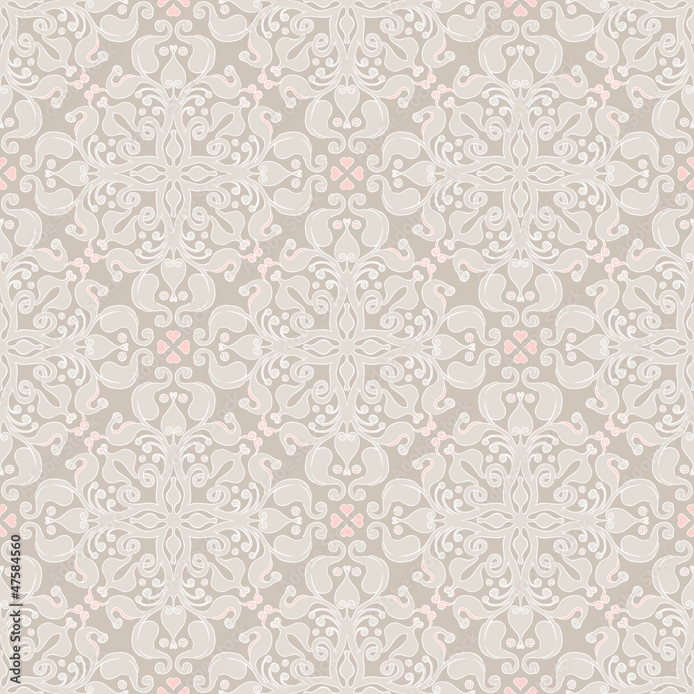 beautiful natural seamless pattern with beige and pink petals beautiful natural seamless pattern with beige and pink petals
