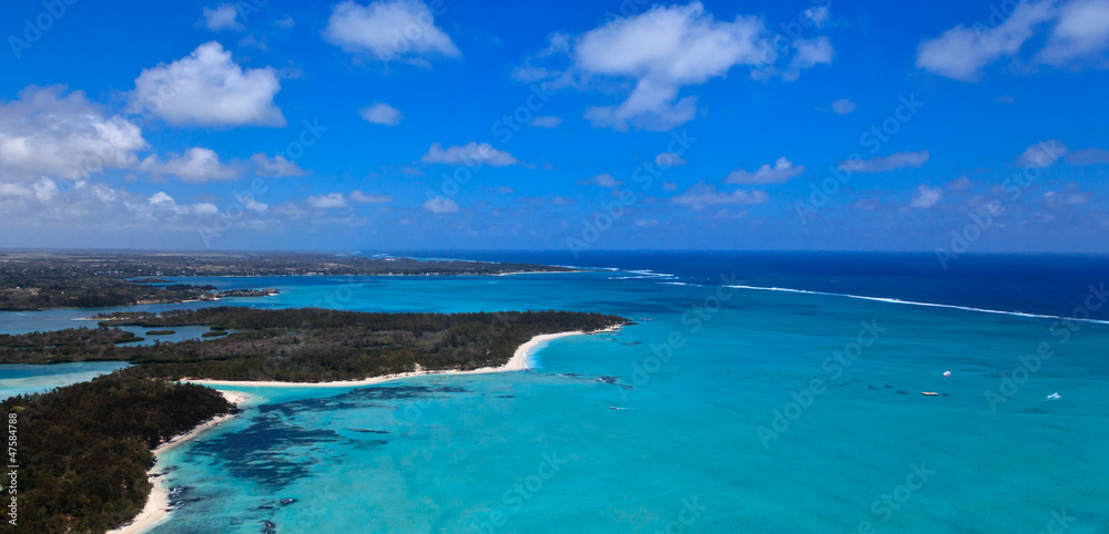 Aerial view of Mauritius island