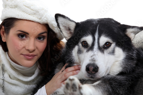 Woman with dog © auremar