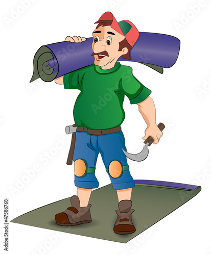 Carpet Installer, illustration