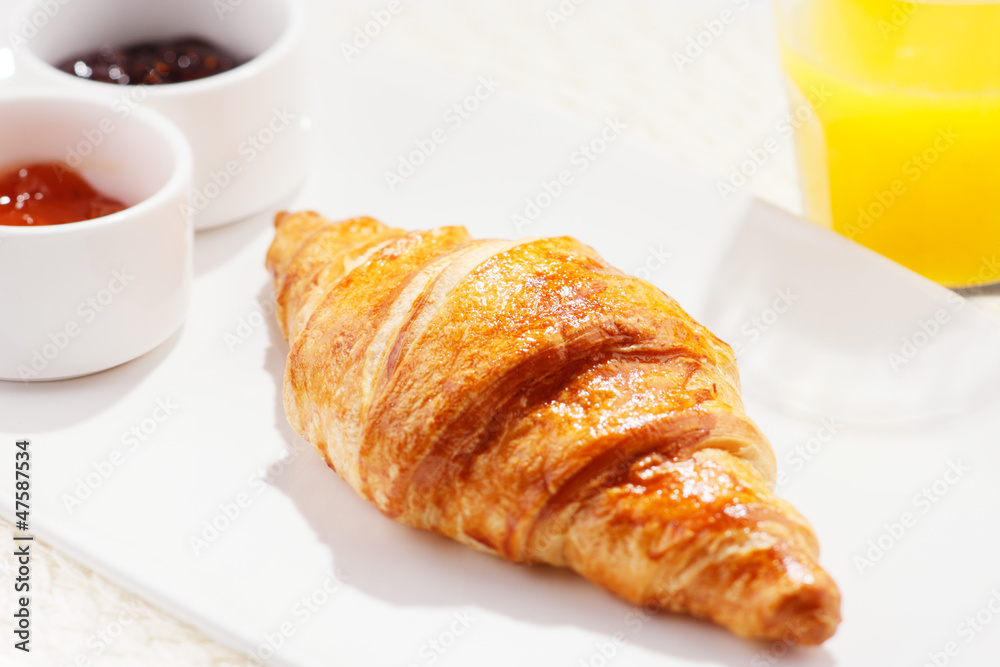 Croissants are typically served for breakfast Croissants are typically served for breakfast