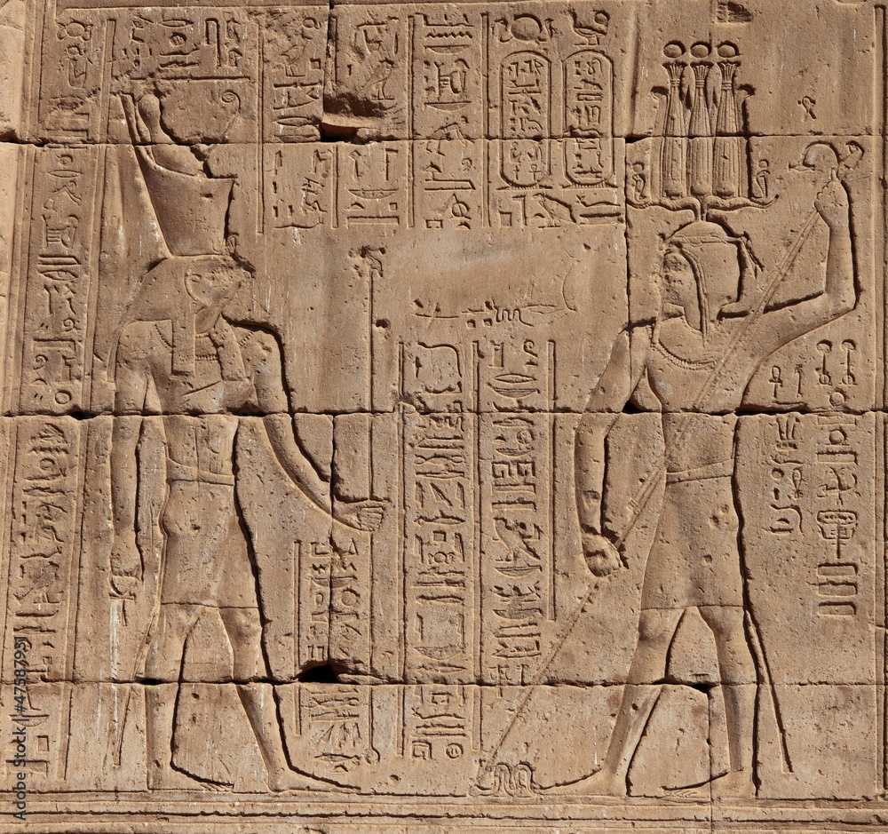 mur de temple egyptien