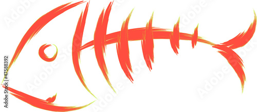 abstract fish skeleton