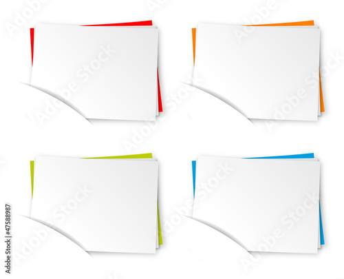 Notes papier couleur x 4 (avec encoches)