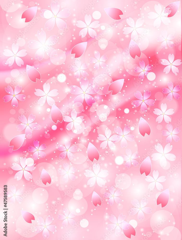 背景　桜　ピンク