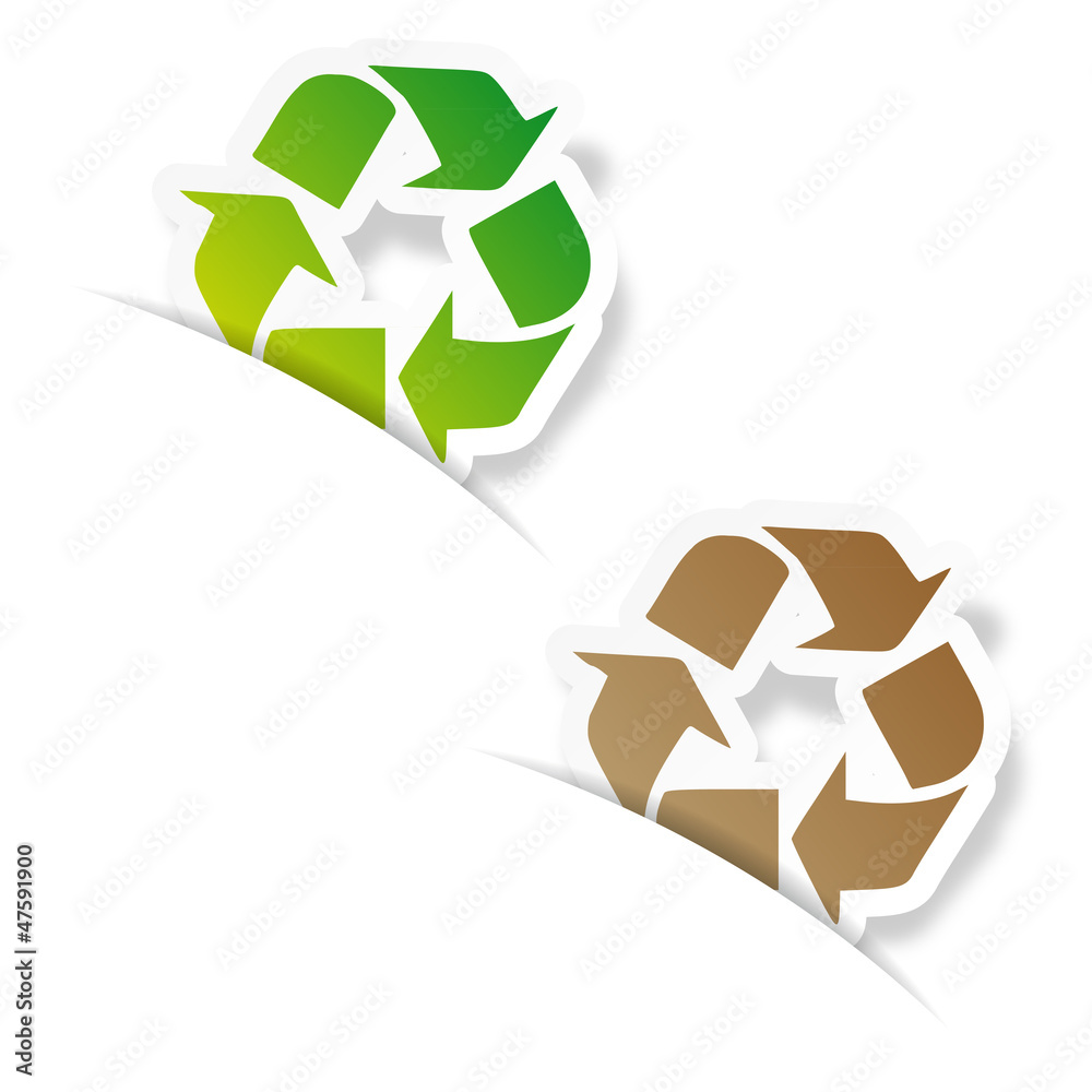 Obraz premium Picto recyclage avec encoche
