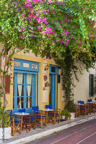 Fototapeta Naklejka Na Ścianę i Meble -  Traditional houses in Plaka area under Acropolis ,Athens,Greece