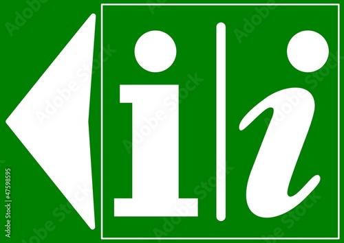 CARTELLO INDICATORE PUNTO INFORMAZIONI SX