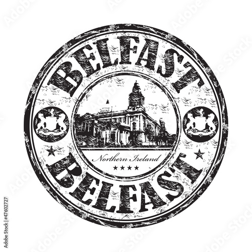 Belfast grunge rubber stamp