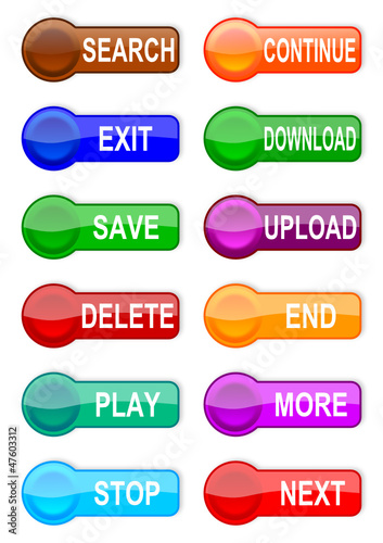 Many different colored buttons as illustrations for you