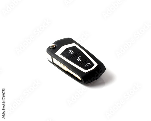 key of car on a white background