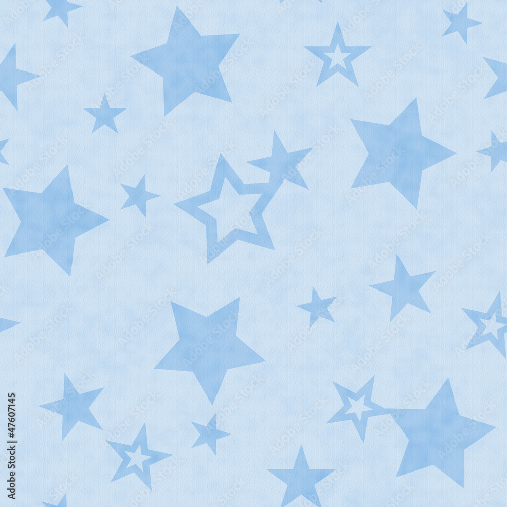 Blue and White Star Fabric Background Blue and White Star Fabric Background