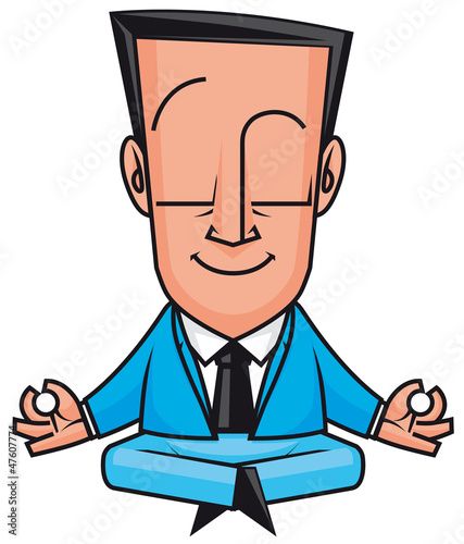 Businessman yoga