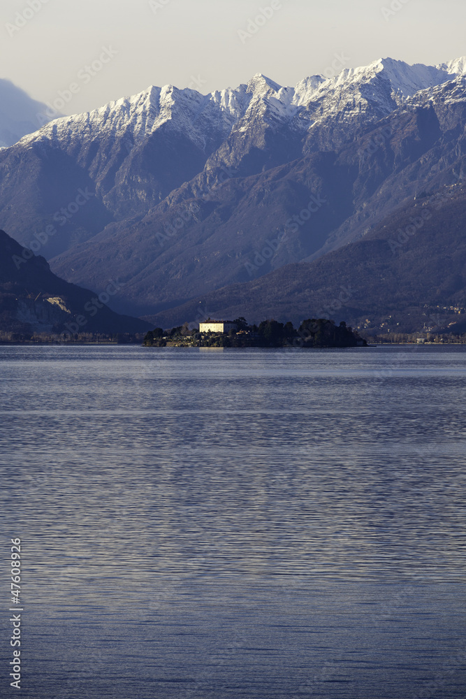 Lake Maggiore panorama color image