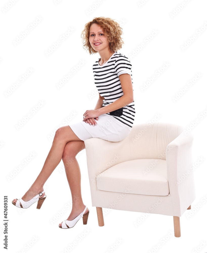 Elegant woman posing to camera