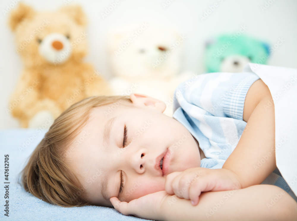 Cute little boy is sleeping Cute little boy is sleeping