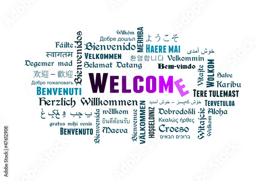welcome - stichwort - verschiedene sprachen
