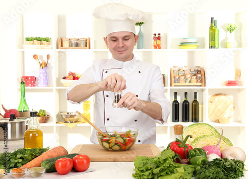 Chef cooking in kitchen