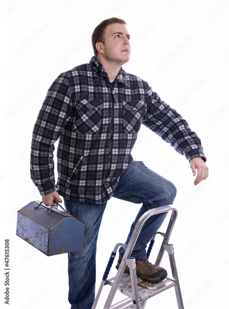 trademan climbing ladder with toolbox trademan climbing ladder with toolbox