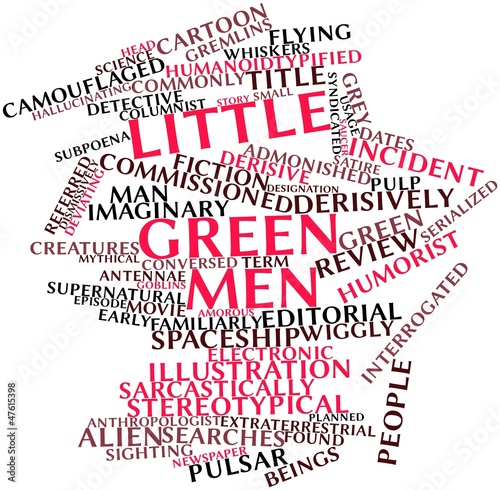 Word cloud for Little green men photo