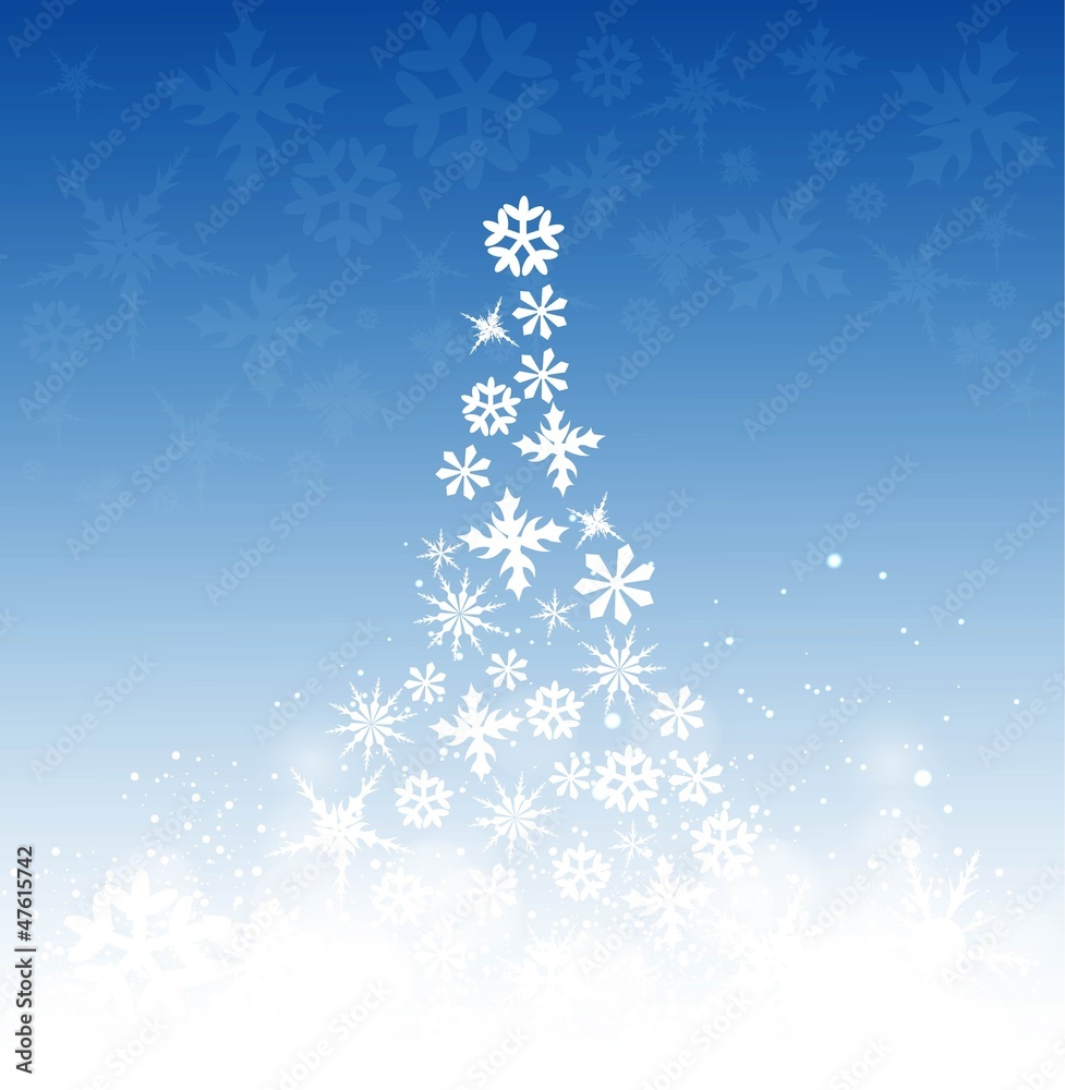 Abstract Snowflakes christmas tree vector design Abstract Snowflakes christmas tree vector design