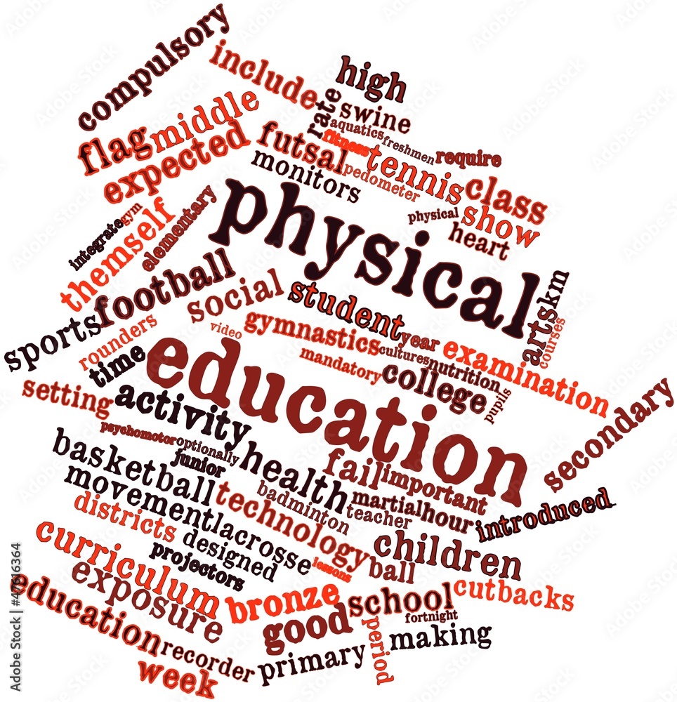 Word cloud for Physical education Stock Illustration | Adobe Stock