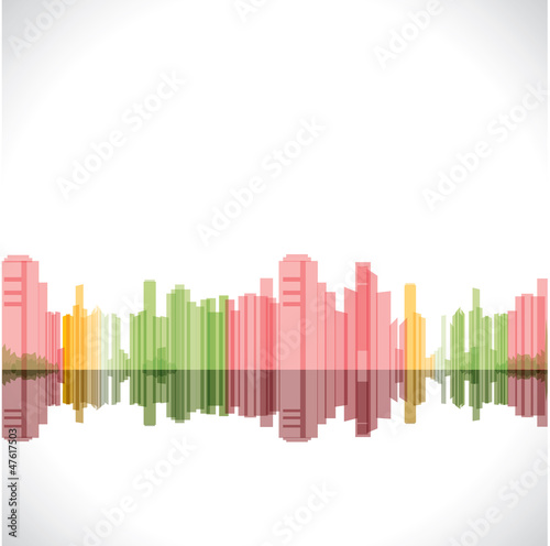 Colorful city stock vector