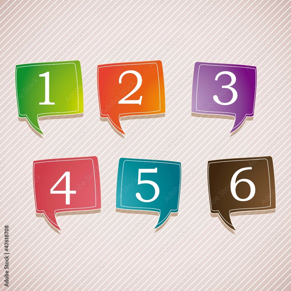 Fototapeta premium Numbers Icons