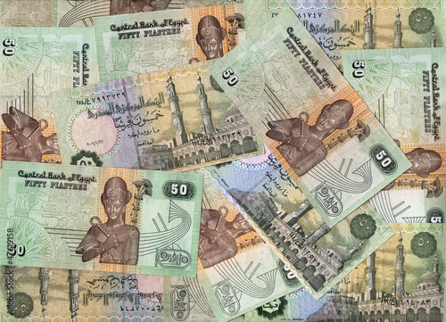 Background of Egyptian 50 piastres bills