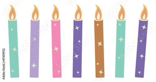 Candles - Christmas Vector Illustration