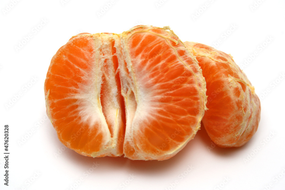 Orange slices, isolated on a white background. Orange slices, isolated on a white background.