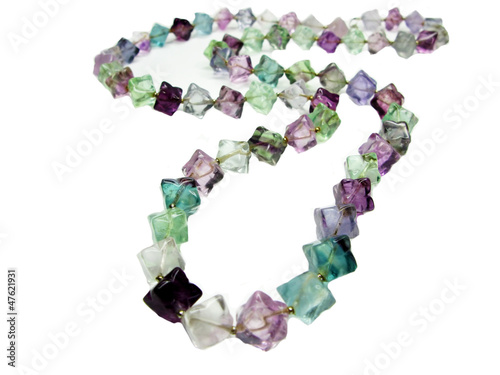 fluorite semiprecious beads necklace