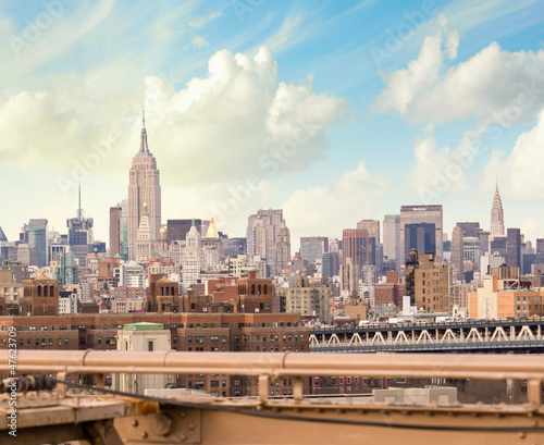 NEW YORK CITY - MARCH 12: The Empire State Building and Chrysler