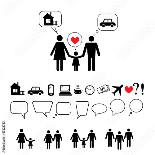 set for drawing up of pictures-dialogues (vector)