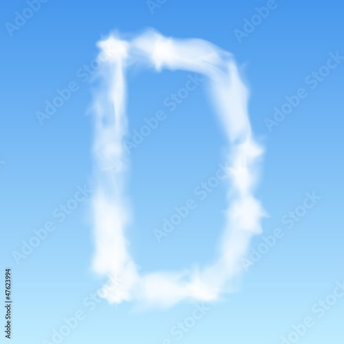 Clouds in shape of the letter D