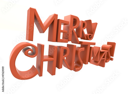 Merry Christmas text isolated photo