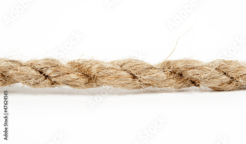 close up of rope part , on white background