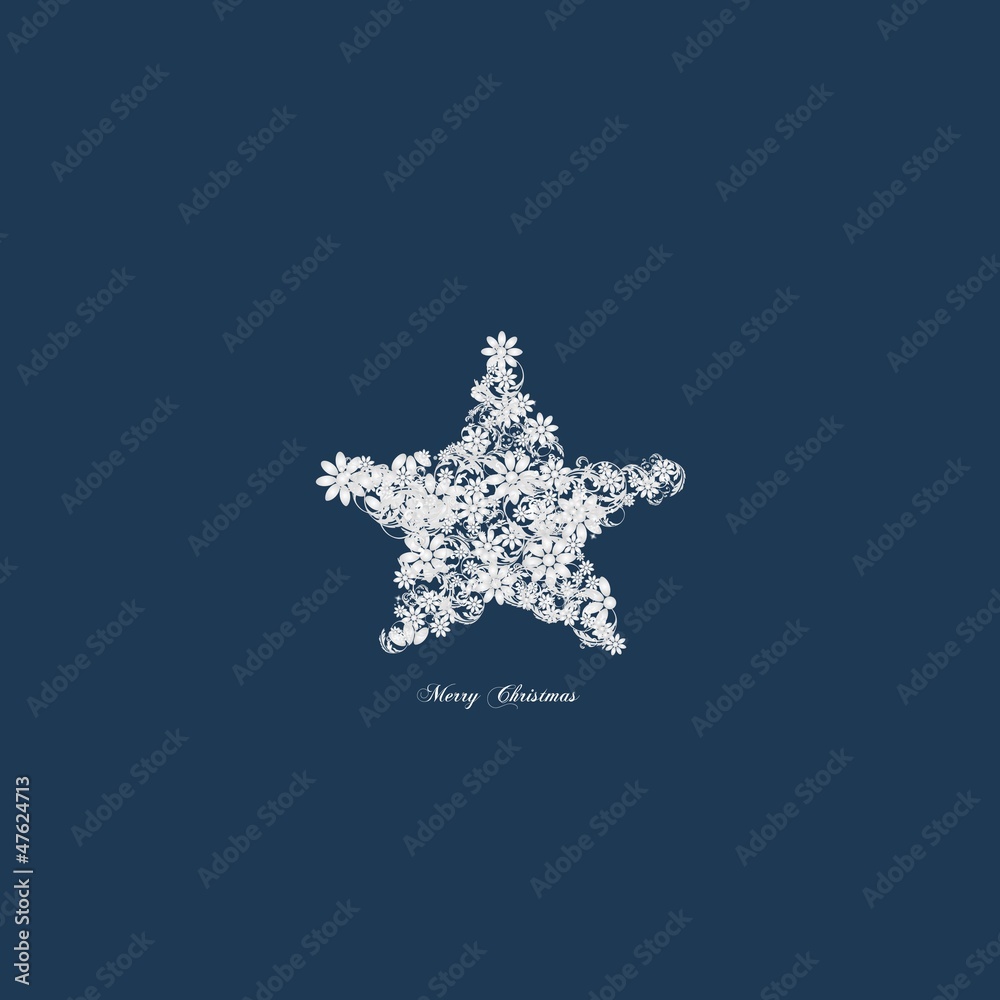 Elegant poinsettia flower - vintage