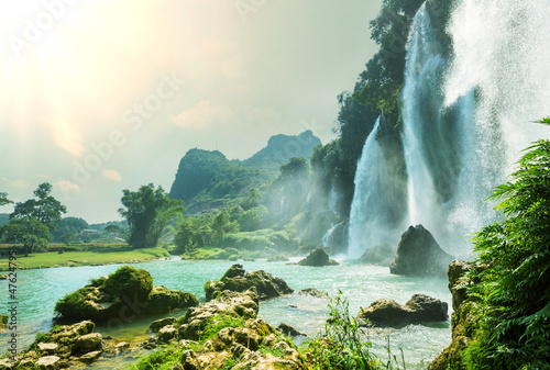 Waterfall in Vietnam photo