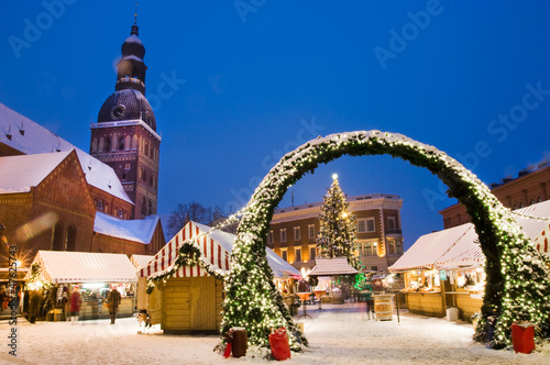Riga Cathedral square in Christmas