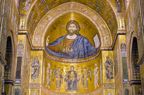 Cathedral of Monreale near Palermo, in Sicily, Italy photo