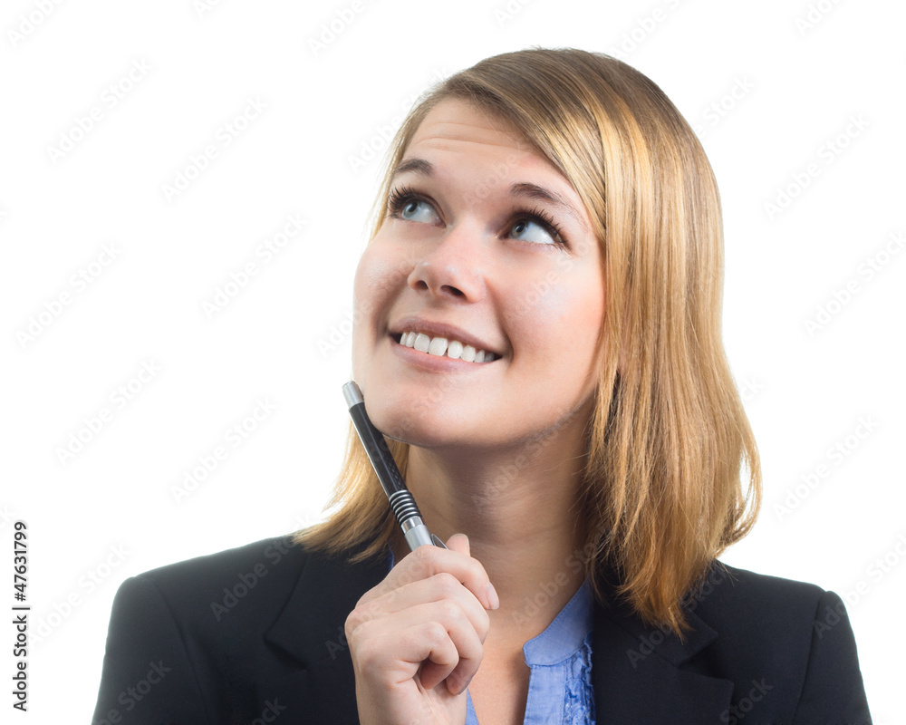 Young Business Woman is thinking Young Business Woman is thinking