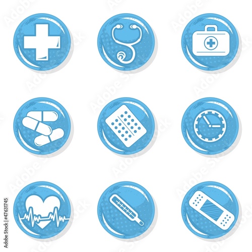 medyczny zestaw ikon zdrowie choroba pomoc