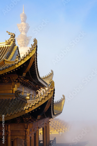 Golden Temple and Golden Summit at Emei Shan. Sichuan  China