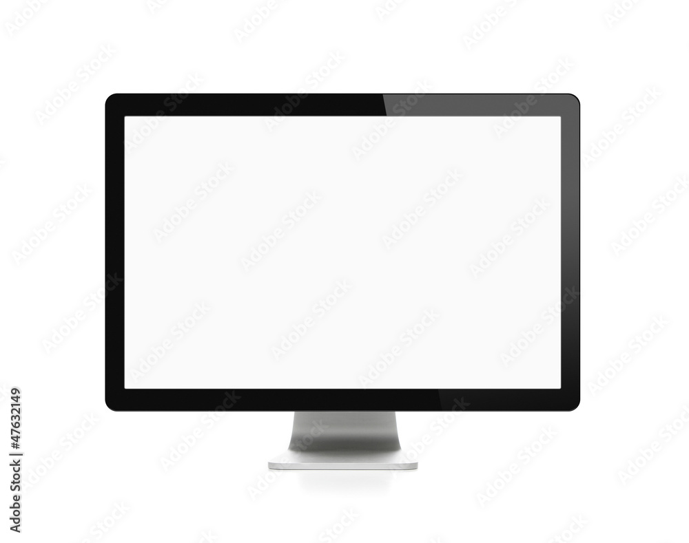 Blank computer monitor with clipping path for the screen Blank computer monitor with clipping path for the screen