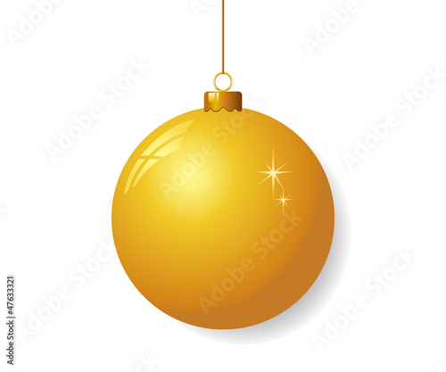 Yellow christmas ball